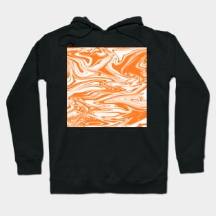 Swirls- Orange and White Hoodie